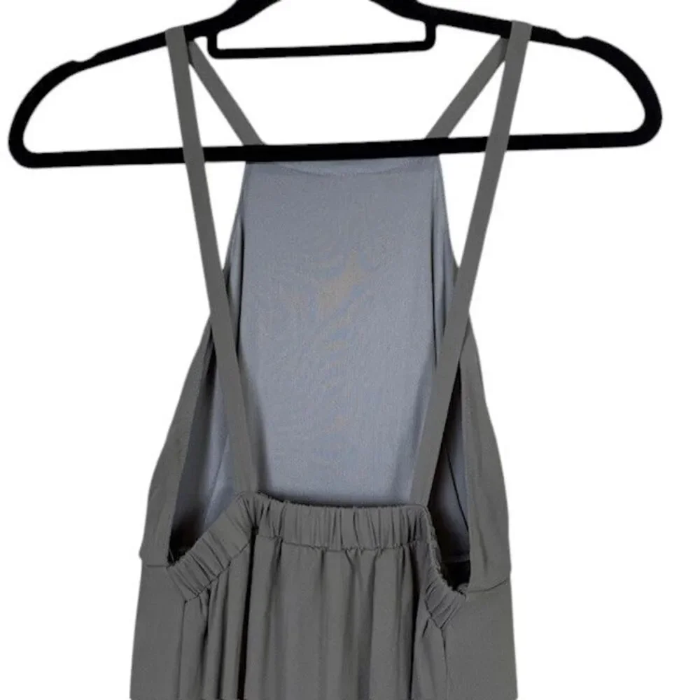 Show Me Your Mumu Amanda Maxi Dress Halter Neck Elastic Back Sage / Gray Size XS